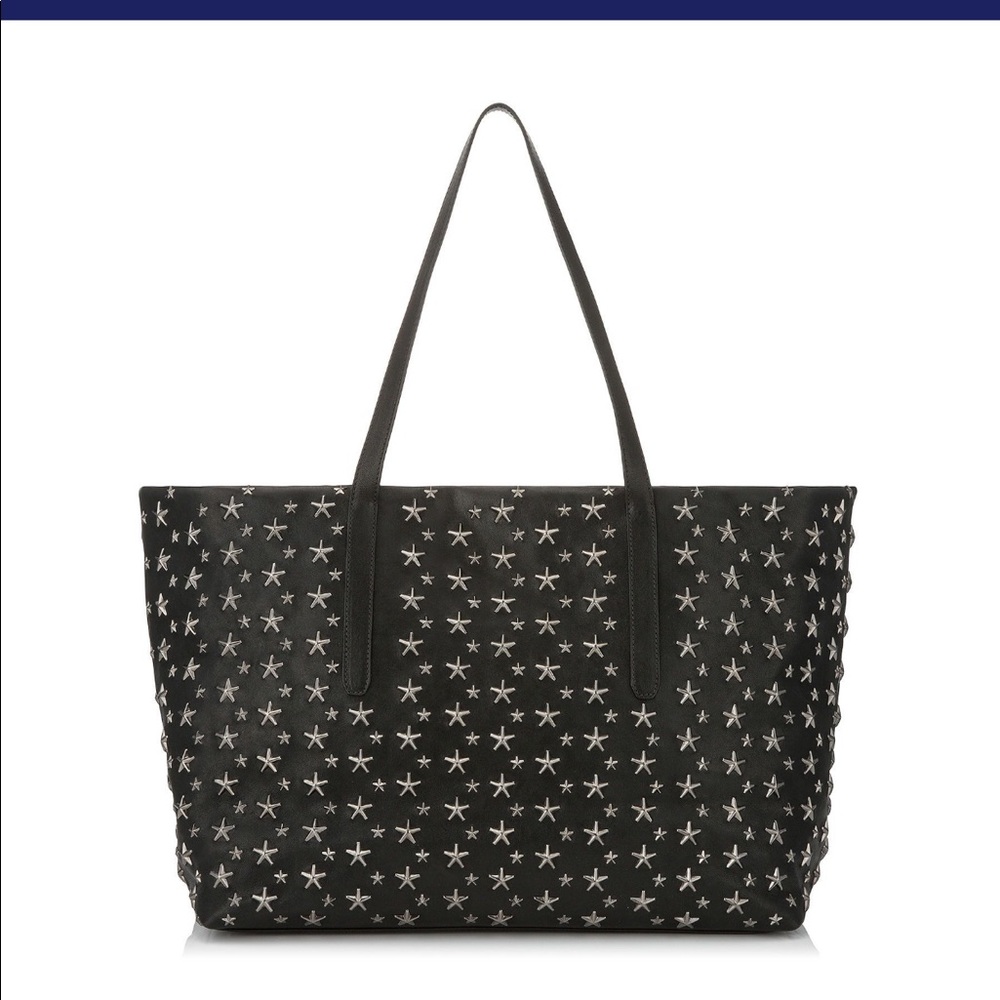 Jimmy Choo Black Stars Studded Leather Pimlico
